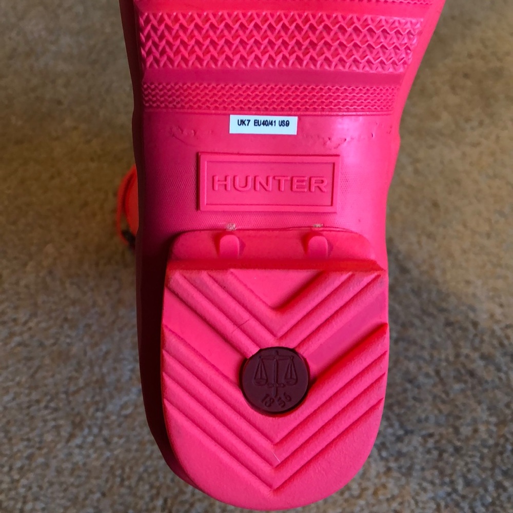 Hunter tall boots hyper Pink neon pink matte 9 - Picture 7 of 7